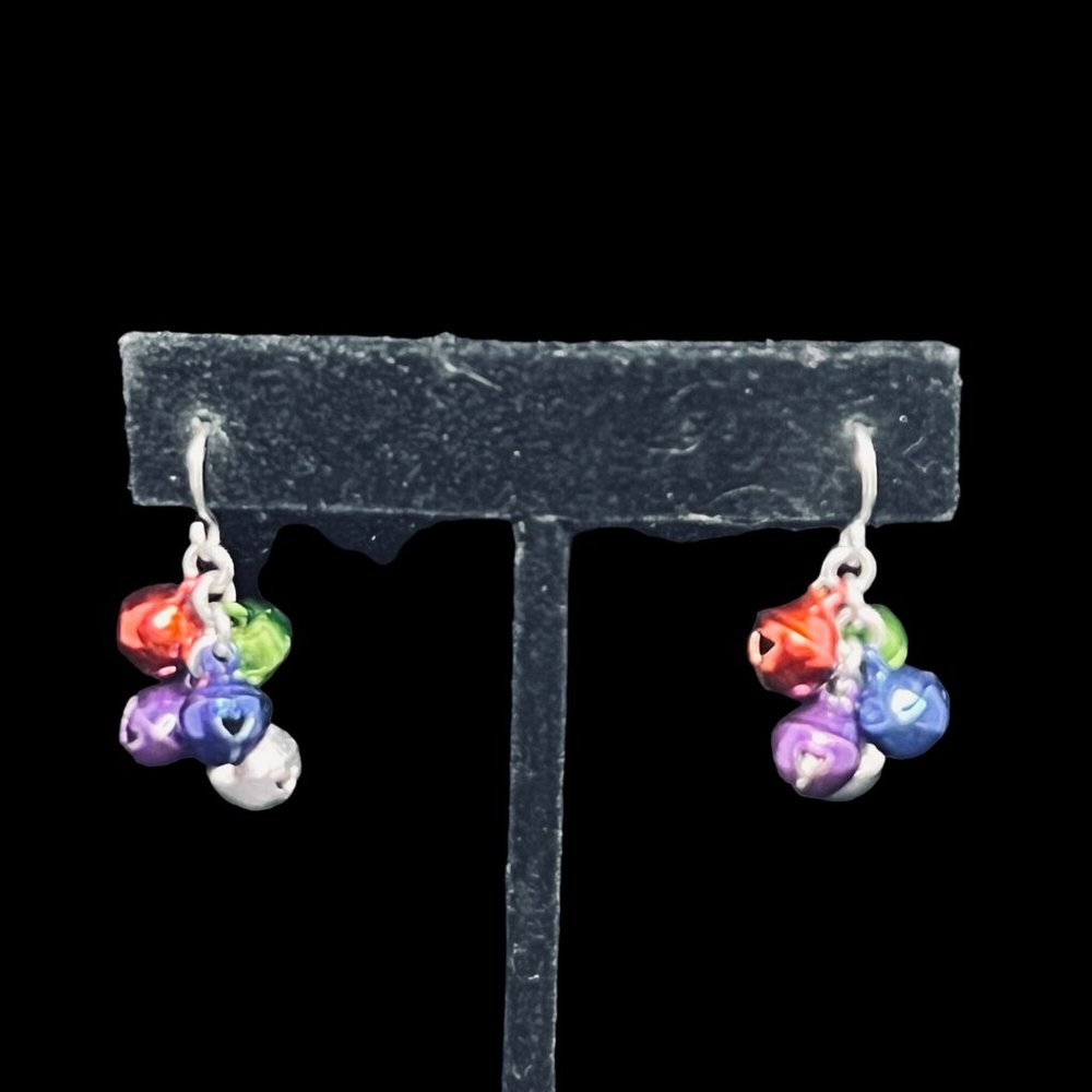 Lot Of Christmas Pierced Earrings Star, Bell, Candy, Tree, Snowman & Wreath 4663 - Picture 4 of 8